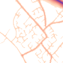 Daytime road noise heatmap for CB7 5FS
