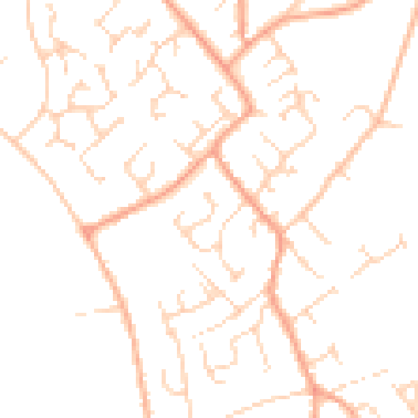Daytime road noise heatmap for CB7 5FW
