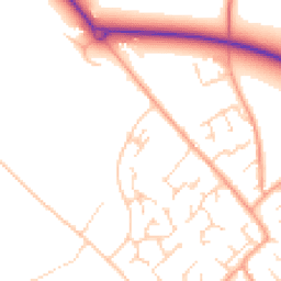 Daytime road noise heatmap for CB7 5GN