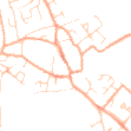 Daytime road noise heatmap for CB7 5HA