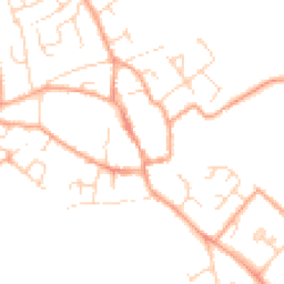 Daytime road noise heatmap for CB7 5HE