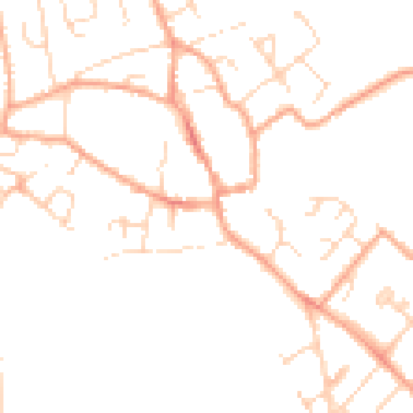 Daytime road noise heatmap for CB7 5HQ