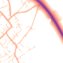 Daytime road noise heatmap for CB7 5JS