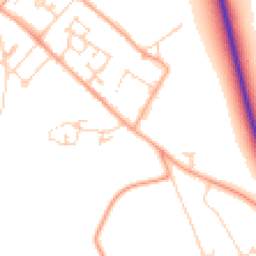 Daytime road noise heatmap for CB7 5PQ