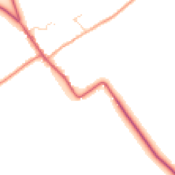 Daytime road noise heatmap for CB7 5PS