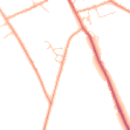 Daytime road noise heatmap for CB7 5QU