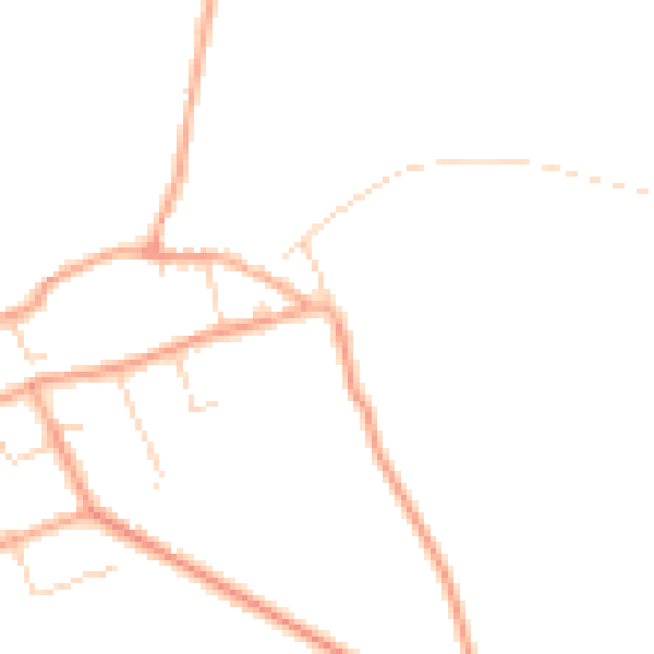 Daytime road noise heatmap for CB7 5SP