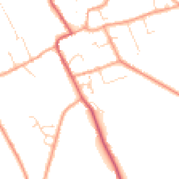 Daytime road noise heatmap for CB7 5US