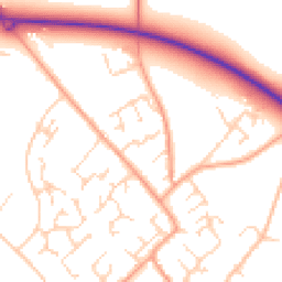 Daytime road noise heatmap for CB7 5ZE