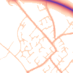 Daytime road noise heatmap for CB7 5ZQ