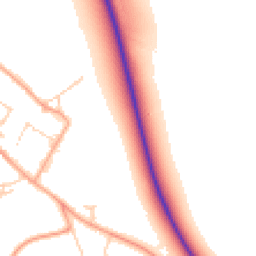 Daytime road noise heatmap for CB7 6AG