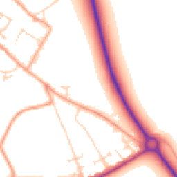 Daytime road noise heatmap for CB7 6AT
