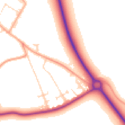Daytime road noise heatmap for CB7 6AU