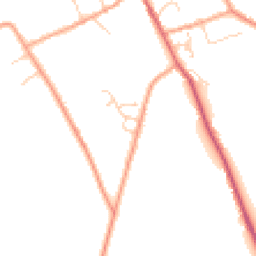 Daytime road noise heatmap for CB7 7AD