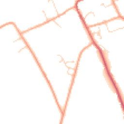 Daytime road noise heatmap for CB7 7AE