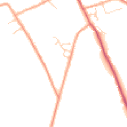 Daytime road noise heatmap for CB7 7AJ