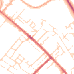 Daytime road noise heatmap for CB8 0AJ