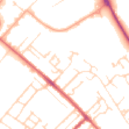 Daytime road noise heatmap for CB8 0AL