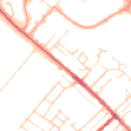 Daytime road noise heatmap for CB8 0AN