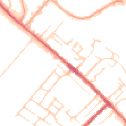 Daytime road noise heatmap for CB8 0AT