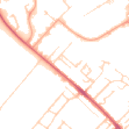 Daytime road noise heatmap for CB8 0AW
