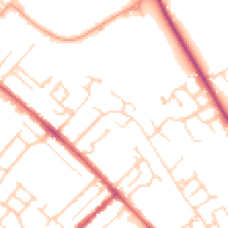 Daytime road noise heatmap for CB8 0BG