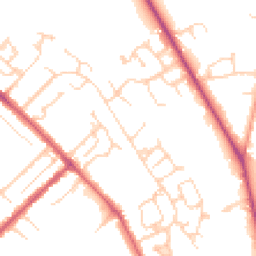 Daytime road noise heatmap for CB8 0BN