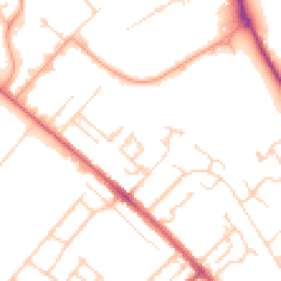 Daytime road noise heatmap for CB8 0BW