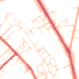 Daytime road noise heatmap for CB8 0BX
