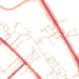 Daytime road noise heatmap for CB8 0DS