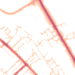 Daytime road noise heatmap for CB8 0DT