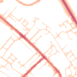 Daytime road noise heatmap for CB8 0DZ