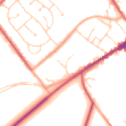 Daytime road noise heatmap for CB8 0GZ