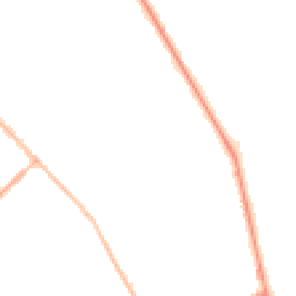 Night-time road noise heatmap for CB8 0HG