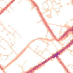 Daytime road noise heatmap for CB8 0JA