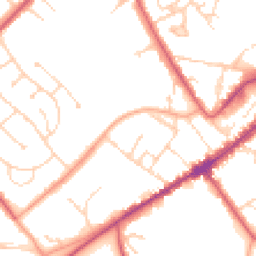 Daytime road noise heatmap for CB8 0JY