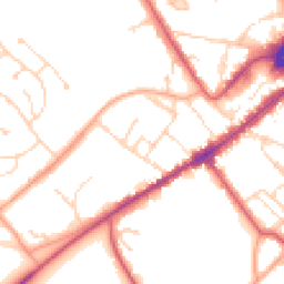 Daytime road noise heatmap for CB8 0LD