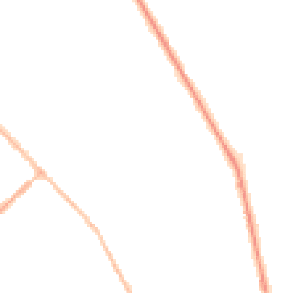 Night-time road noise heatmap for CB8 0LN