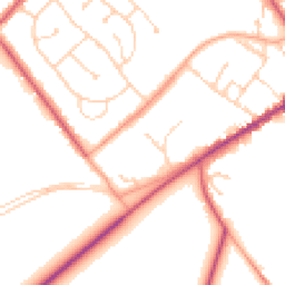 Daytime road noise heatmap for CB8 0ND