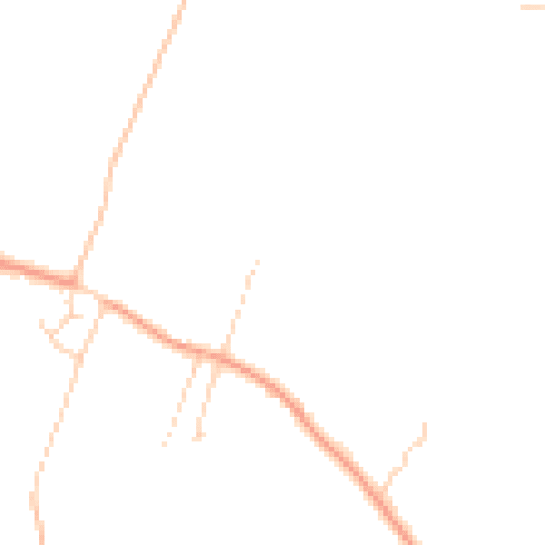 Daytime road noise heatmap for CB8 0SB