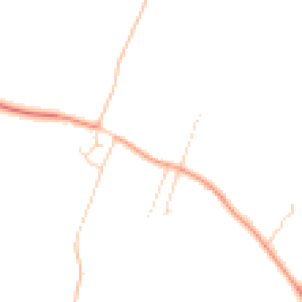Daytime road noise heatmap for CB8 0SE