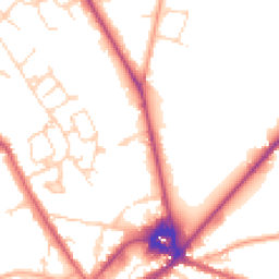 Daytime road noise heatmap for CB8 7FH