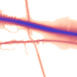 Daytime road noise heatmap for CB8 7FW