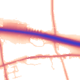 Daytime road noise heatmap for CB8 7FX
