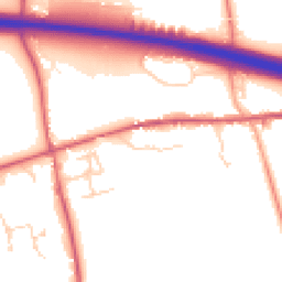 Daytime road noise heatmap for CB8 7GB