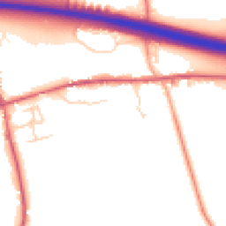 Daytime road noise heatmap for CB8 7GH