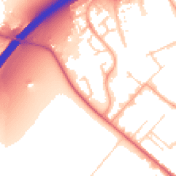 Daytime road noise heatmap for CB8 7GL