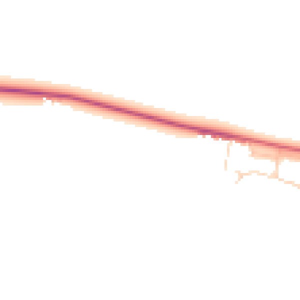 Daytime road noise heatmap for CB8 7JA