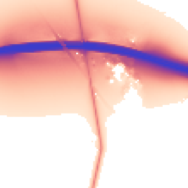 Daytime road noise heatmap for CB8 7LW