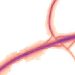 Night-time road noise heatmap for CB8 7NP